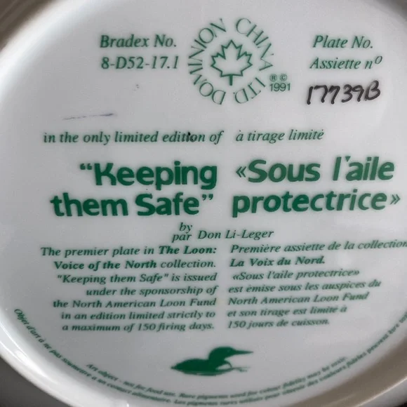 Vintage 1991 Don Li Leger Keeping Them Safe plate - Picture 5 of 5